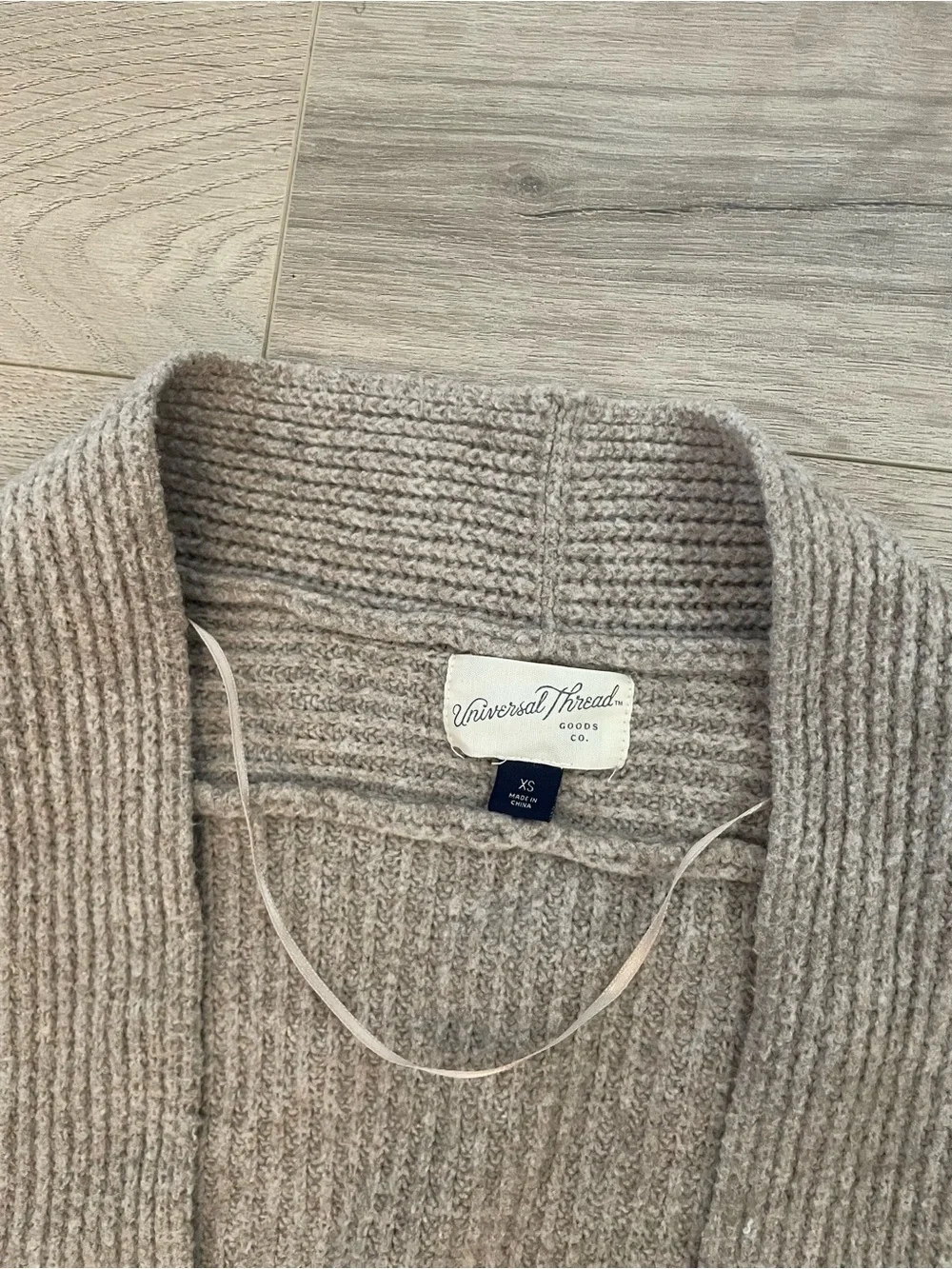 Open-Front Ribbed Long Cardigan - Picture 2 of 2